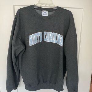 Champion Dark Gray North Carolina Crewneck Sweater
